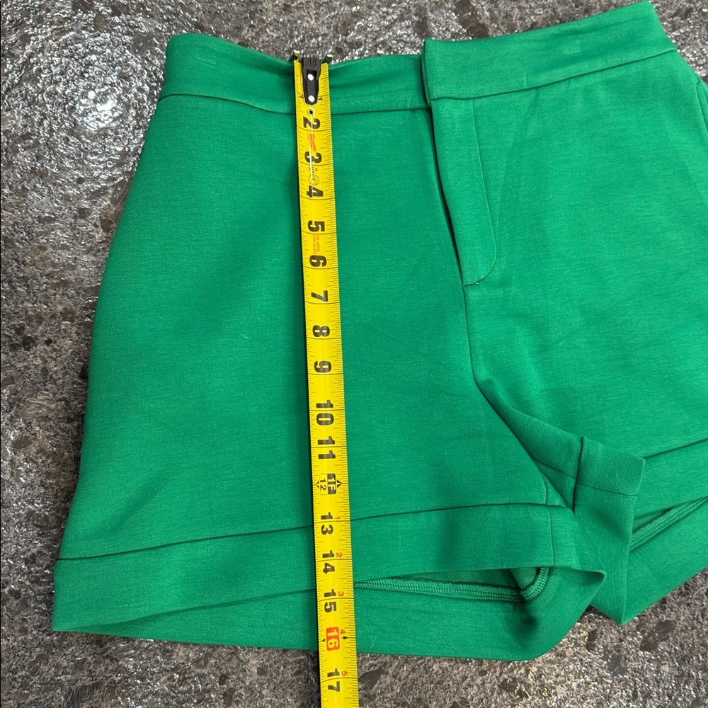 SSYS The Label Emerald Green High Waist Tailored Shorts XL Cuffed Hem Statement - Picture 4 of 4